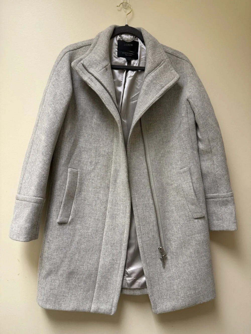 J.Crew Gray Cocoon Wool Coat in Italian Stadium-Cloth💥 - Picture 2 of 13